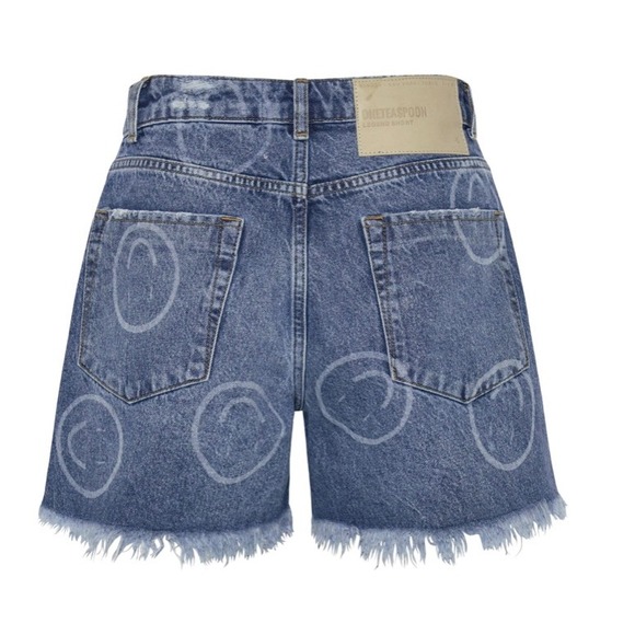 One Teaspoon NEW Legends High Waist Mom Fit Denim Shorts‎ Rosewood 25 MSRP $130 - Picture 3 of 9